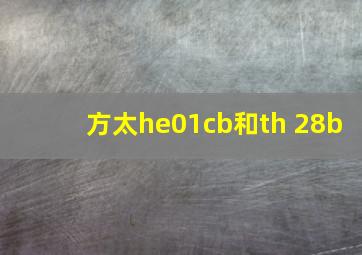 方太he01cb和th 28b